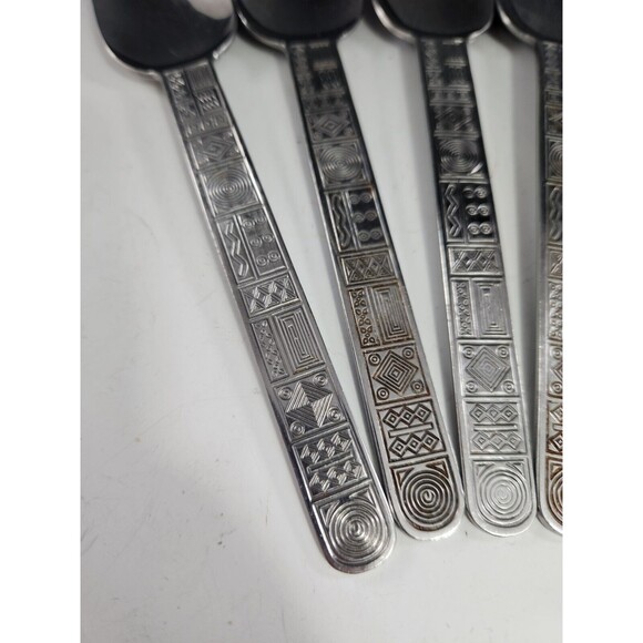Cambridge AZTEC Set 4 Soup Spoons Stainless Steel Korea Retired Cutlery Flatware - Picture 3 of 7